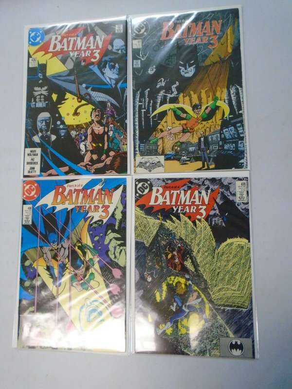 Batman run #436-439 Batman Year 3 issues avg 8.0 VF (1989)