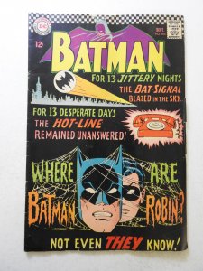 Batman #184 (1966) VG Condition 1/2 in tear fc