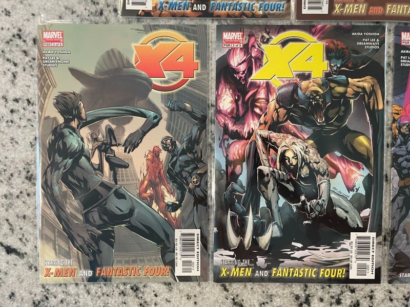 X4 Complete Marvel Comics LTD Series # 1 2 3 4 5 X-Men Fantastic Four Thing J903 