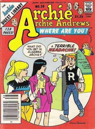 Archie Archie Andrews, Where Are You? Digest Magazine #38 FN ; Archie | Algebra