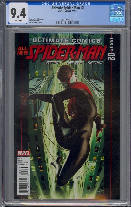 ULTIMATE SPIDER-MAN #2 CGC 9.4 MILES MORALES