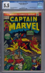 CAPTAIN MARVEL #27 CGC 5.5 THANOS SUPER SKRULL AVENGERS JIM STARLIN