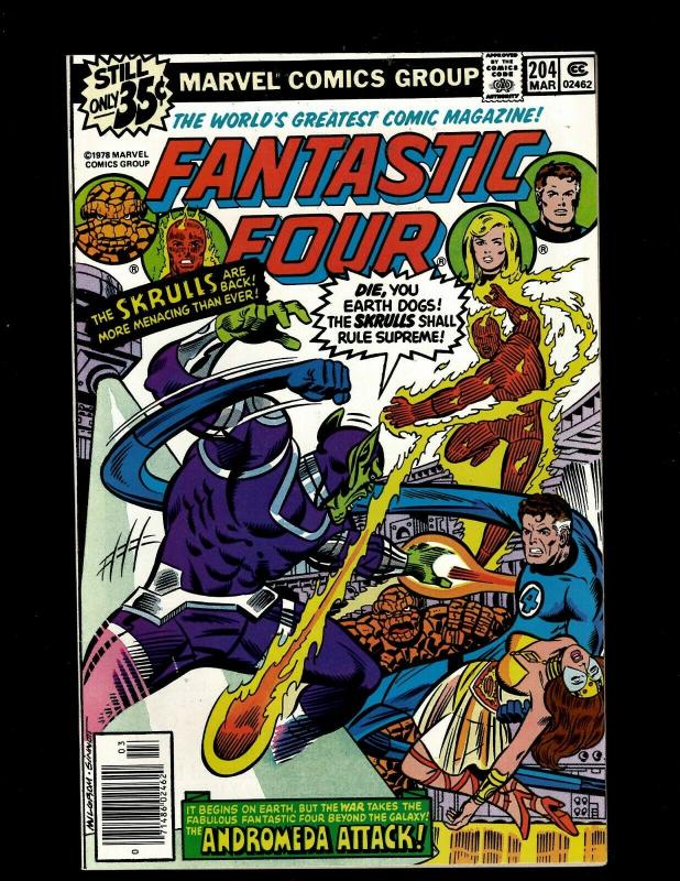 Lot of 8 Fantastic Four Marvel Comic Books #202 203 204 205 206 207 208 209 GK18