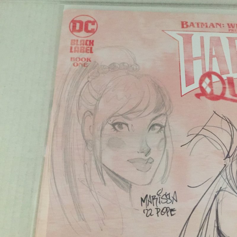 2020 DC Comics Black Label Harley Quinn #1 Blank with Double Original Art