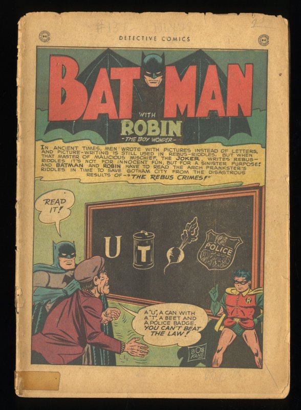 Detective Comics #137 CV 0.1 Joker cover and story!