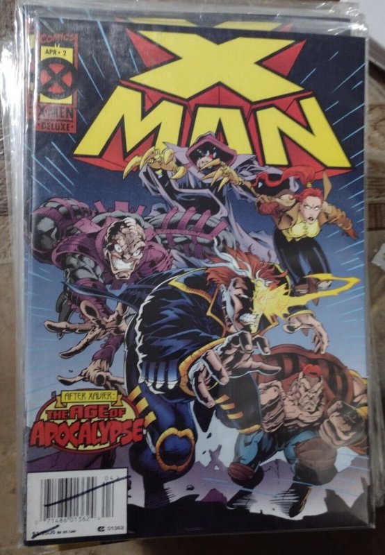 X-MAN # 2 1995 MARVEL DISNEY AGE OF APOCALYPSE AOA NATE GRAY BARCODE VARIANT