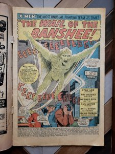 UNCANNY X-MEN #28 GD- (Marvel 1967) 1st App BANSHEE & THE OGRE Warner Roth Art