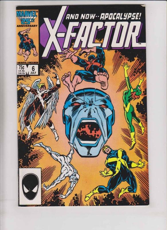 X-Factor #6 high grade key 1ST APOCALYPSE louise simonson - HUGE SCANS x-men