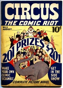 CIRCUS THE COMIC RIOT #3-1938-EXTREMELY RARE-BASIL WOLVERTON