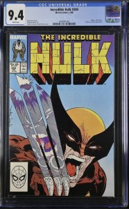 Incredible Hulk 340 CGC 9.4 White Pages Marvel Todd McFarlane Wolverine 1988 NEW