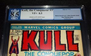 Kull The Conqueror #3 (Marvel, 1972) PGX/CGC 8.5 VF+ Cream to Off-White Pages