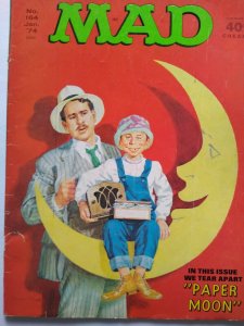 MAD Magazine Jan 1974 No 184 Kung Fu TV Show Satire Paper Moon Movie Ryan O'Neal