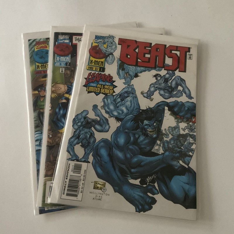 Beast 1 2 3 Lot Run Set Near Mint Nm Marvel