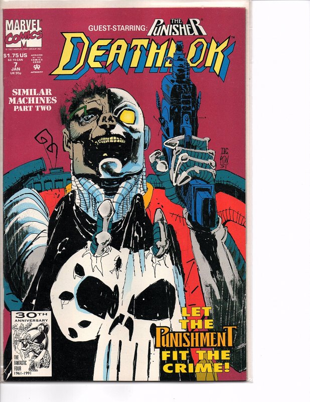 Marvel Comics Deathlok #7 The Punisher NM Denys Cowan