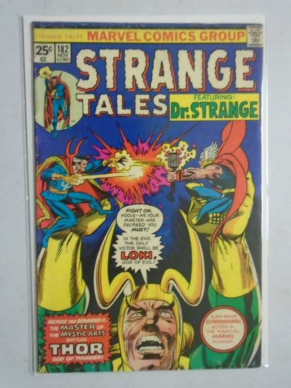 Strange Tales #182 featuring Dr. Strange vs. Thor 4.0 VG (1975)