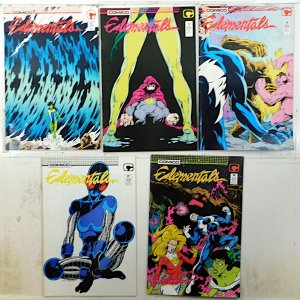 Elementals Lot of 5 #5, 17, 18, 21, 24 (1985) Comico Comics Fathom 1st Print