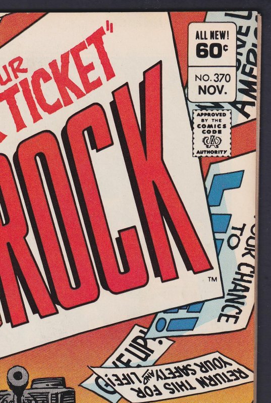 Sgt Rock #370 1982 DC 8.0 Very Fine comic