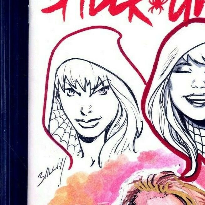 Spider-Gwen #1 BLANK CGC SS 9.6 signed SKETCH JAM Land Bagley Rodriguez Latour