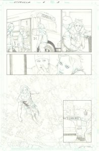 Eternals #4 p.5 - Toby Robson, Sprite, & Ikaris Splash - 2021 art by Esad Ribic