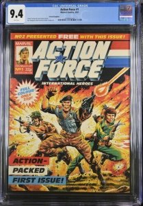 Action Force #1 1987 Marvel Comics CGC 9.4 GI Joe UK series White Pages 004