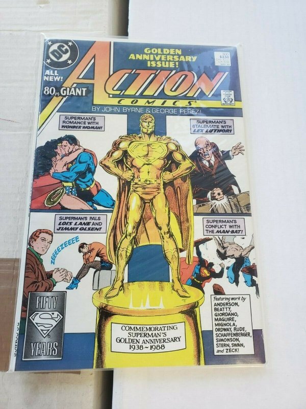 ACTION COMICS 6PC (VF/NM) BAGGED & BOARDED, GOLDEN ANNIVERSARY YEAR 1988-89