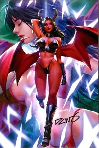 VAMPIRELLA vs PURGATORI #4 DERRICK CHEW VIRGIN VARIANT SIGNED W/COA NM.