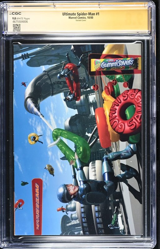 Ultimate Spider-man (2000) # 1 (CGC 9.8 SS) Signed Mark Barley * Variant