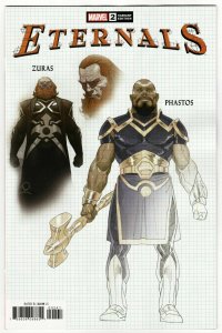 Eternals #2 Ribic 1:10 Design Variant (Marvel, 2021) NM