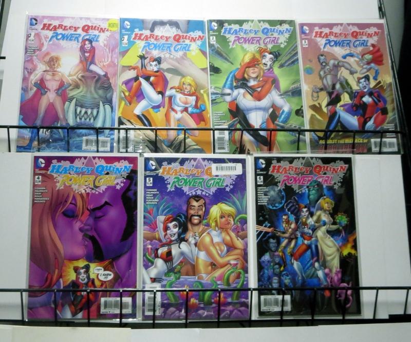  HARLEY QUINN and POWER GIRL #1-6 plus Variant! 7 books! VF-NM! Bagged&Boarded