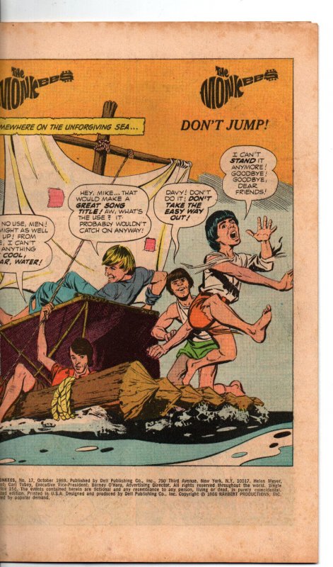 The Monkees #17 Final issue - TV Music - Dell Comics - 1969 - FN