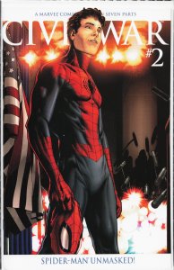 Civil War #2 Second Print Cover (2006) Captain America