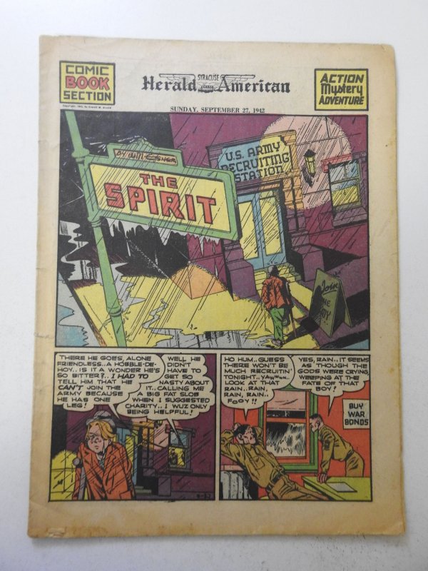 The Spirit #122 (1942) Newsprint Comic Insert Rare!