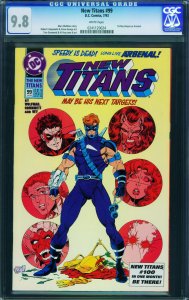 New Titans #99 comic book CGC 9.8-first Arsenal-key Issue-nightwing- 0241120024