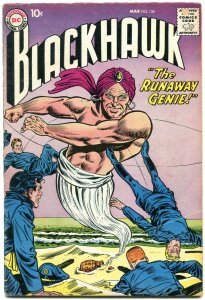 BLACKHAWK #134 1959 DC RUNAWAY GENIE CIRCUS STORY VG-