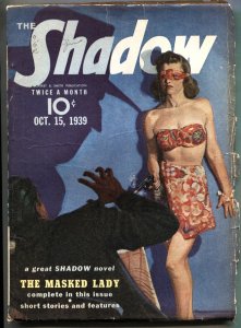 The Shadow Pulp Oct 15, 1940-Masked Lady- Maxwell Grant VG-
