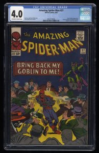 Amazing Spider-Man #27 CGC VG 4.0 Off White to White Green Goblin Appearance!