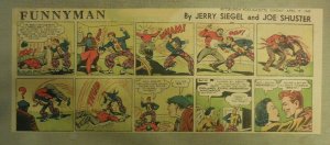 Funnyman by Siegel and Shuster from 4/17/1949 Third Page Size = 7.5 x 14 inches