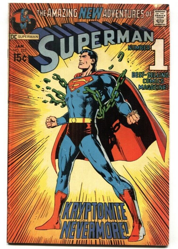 Superman #233 1971-DC-Neal Adams cover-Key issue-VG