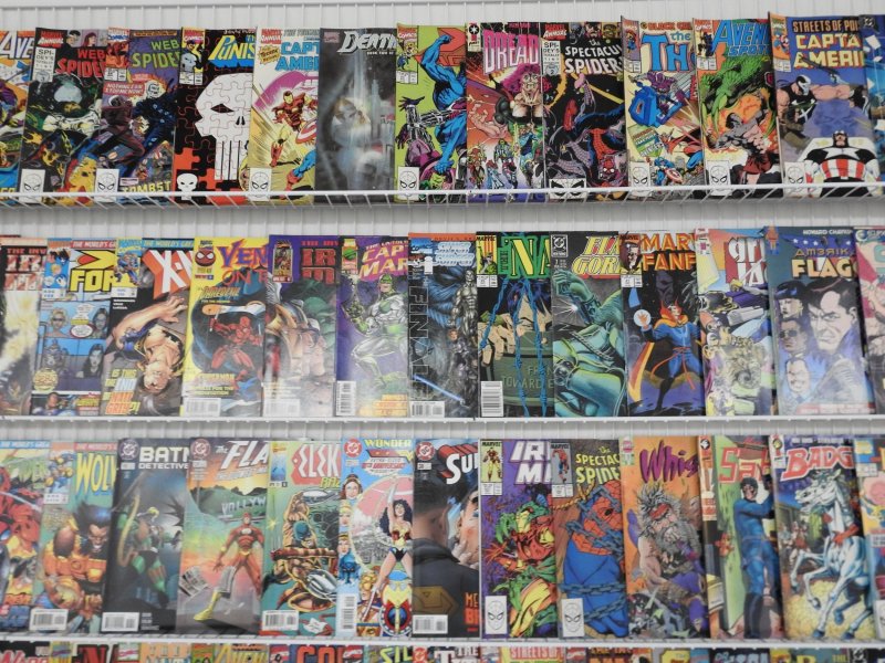 Huge Lot 190+ Comics W/ Spider-Man, Flash, Green Lantern+ Avg Fine Condition!!