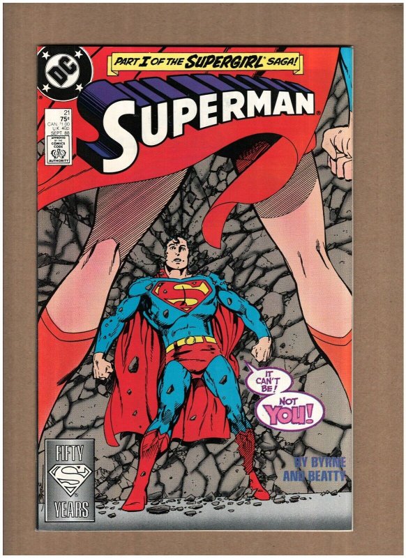 Superman #21 DC Comics 1988 John Byrne Supergirl Saga NM- 9.2