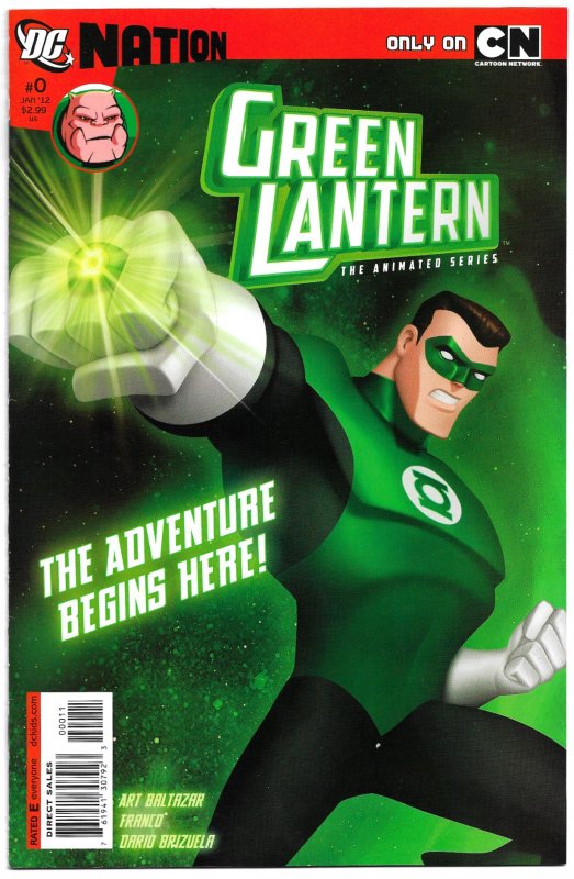 GREEN LANTERN: THE ANIMATED SERIES #0 (2012) Precursor to CARTOON NETWORK series