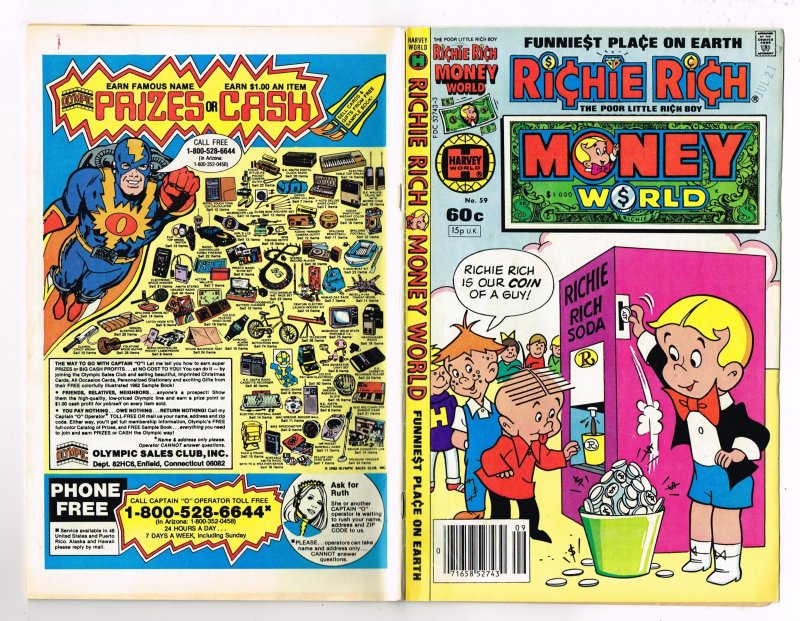 Richie Rich Money World #59 (1982)  Harvey Comic 60Cent Comic