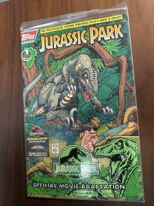 Jurassic Park #1A polybagged with trading cards (Topps 1993)