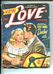 PULP:  NEW LOVE-SEPT 1949-ROMANTIC PULP FICTION- PIN-UP GIRL COVER-FERRIS WHE...