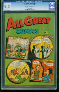 ALL GREAT COMICS #1-CGC 9.2-1946-HIGH GRADE-SOUTHERN STATES 1197194001 