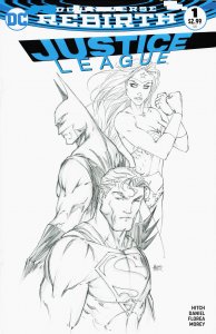 Justice League #1 AspenStore.com Sketch Cover (2016) Justice League
