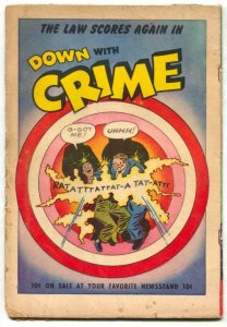 Down With Crime #4 1952-Fawcett-DESARRO STORY- G