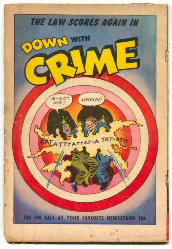 Down With Crime #4 1952-Fawcett-DESARRO STORY- G