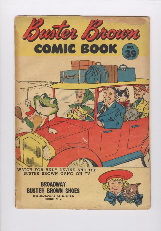 Buster Brown Comic Book #39  (VG-)  (1949)  Great Golden Age Book