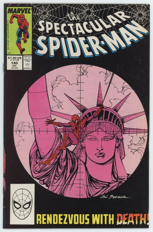 The Spectacular Spider-Man #140 VFNM 9.0 Copper Age Marvel 1988